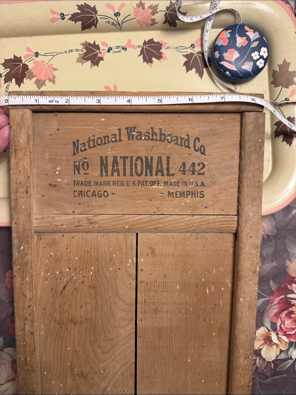 Antique National Washboard Co. No. 442 Midget Wooden Washboard - Picture 6 of 6